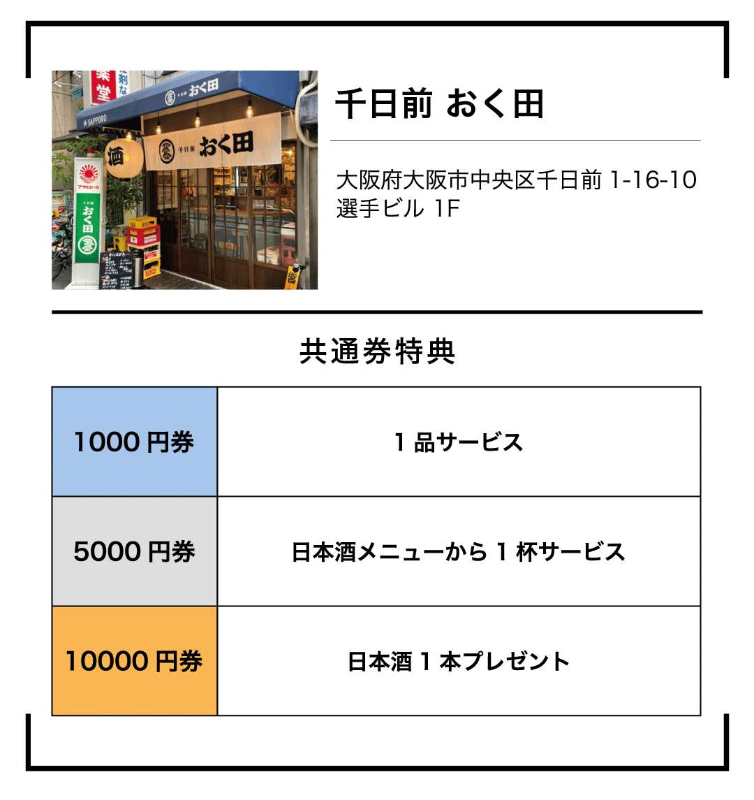 共通券LP店舗情報テンプレおく田様